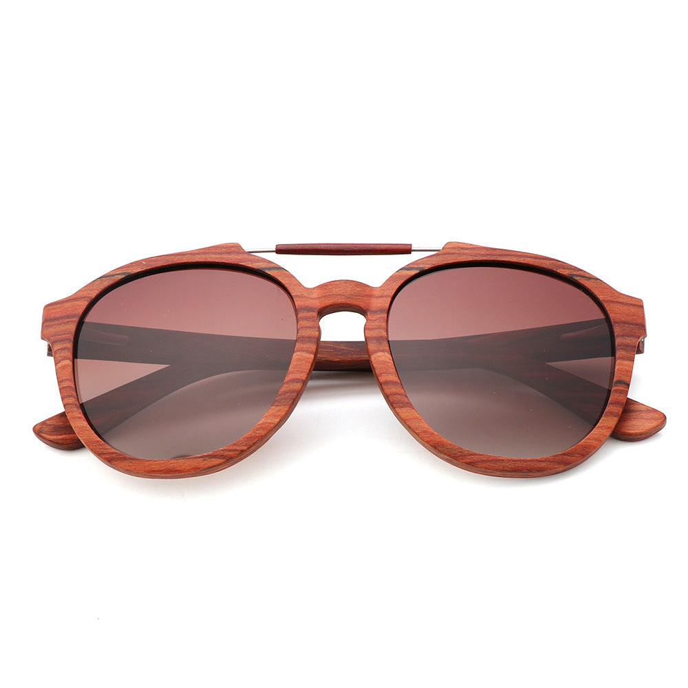 Trendy wood sunglasses alternate style
