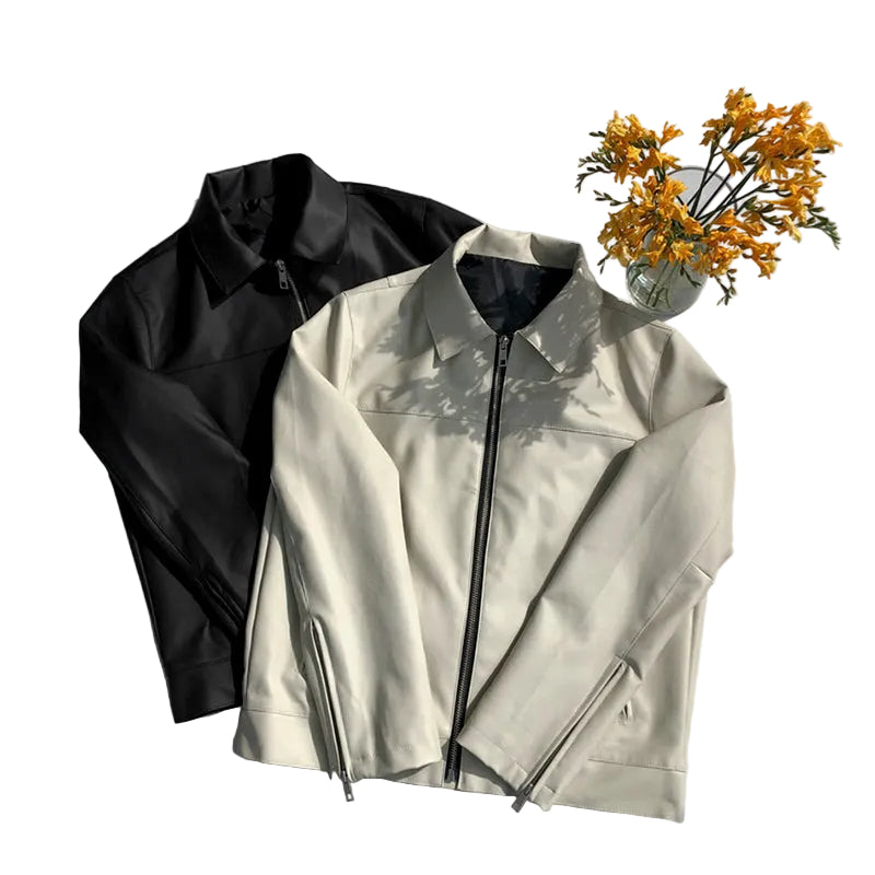Men's slim moto trend jacket casual fashion outerwear