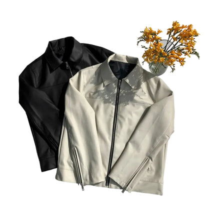 Men's slim moto trend jacket casual fashion outerwear
