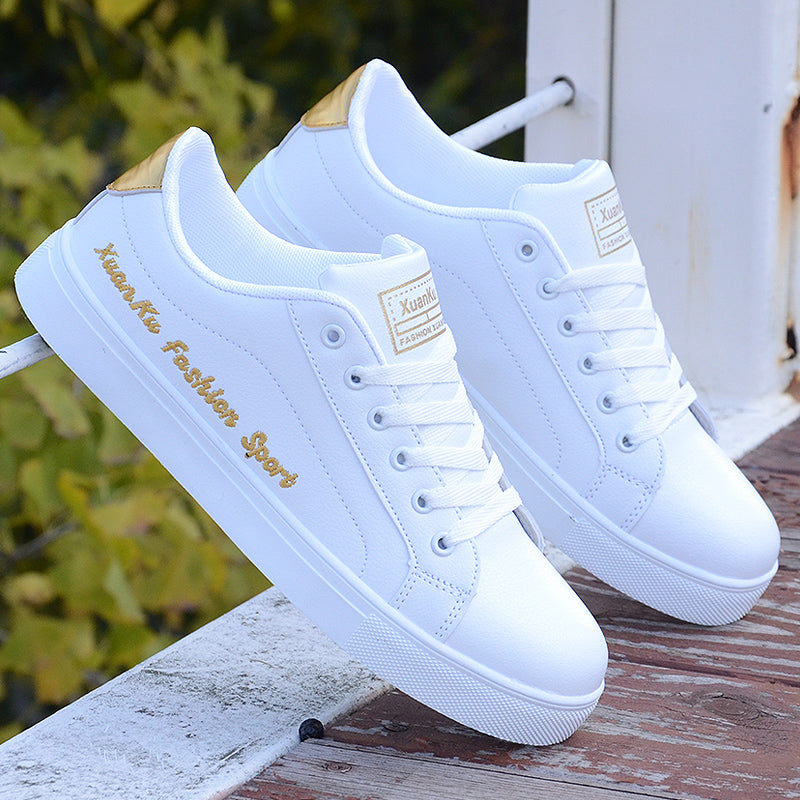 Men's white trend shoes side view