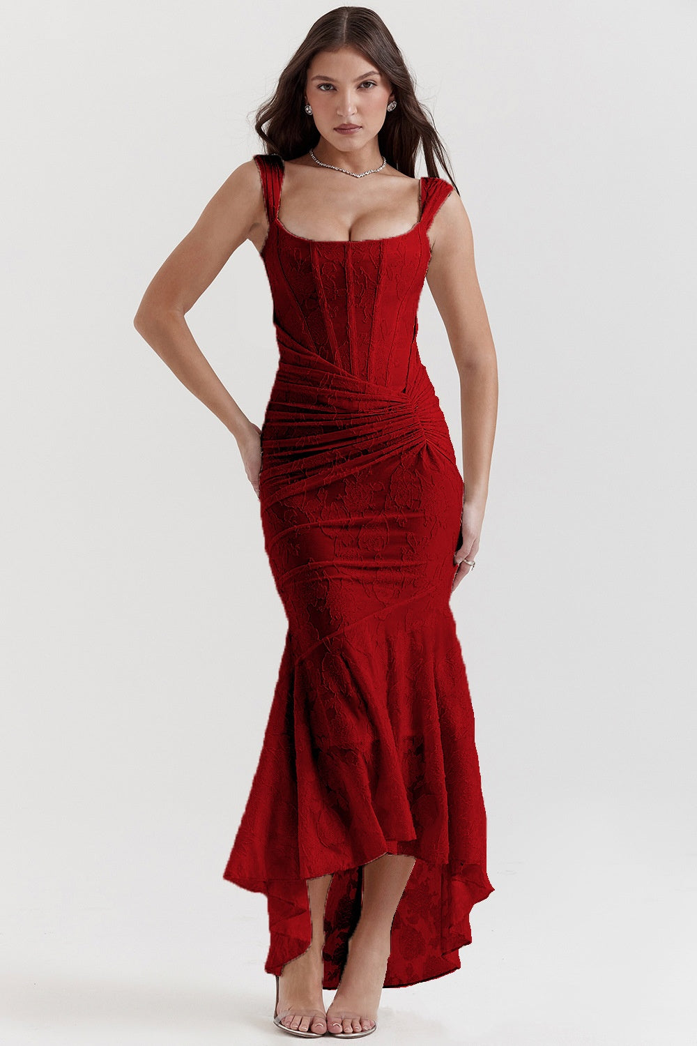 Backless Ruched Bodycon Dress
