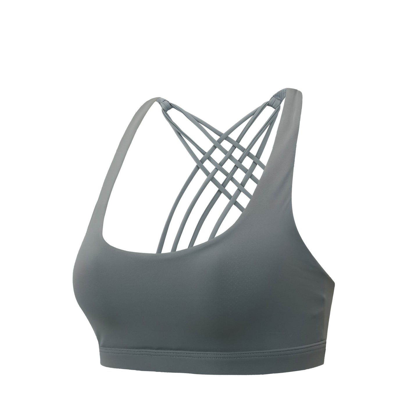 Cross back sports bra cross detail