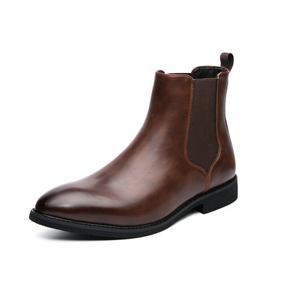 Men's fleece ankle boots back view