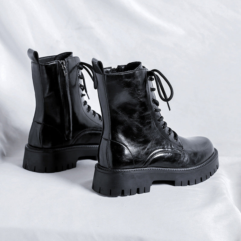Men's patent Martin boots color options