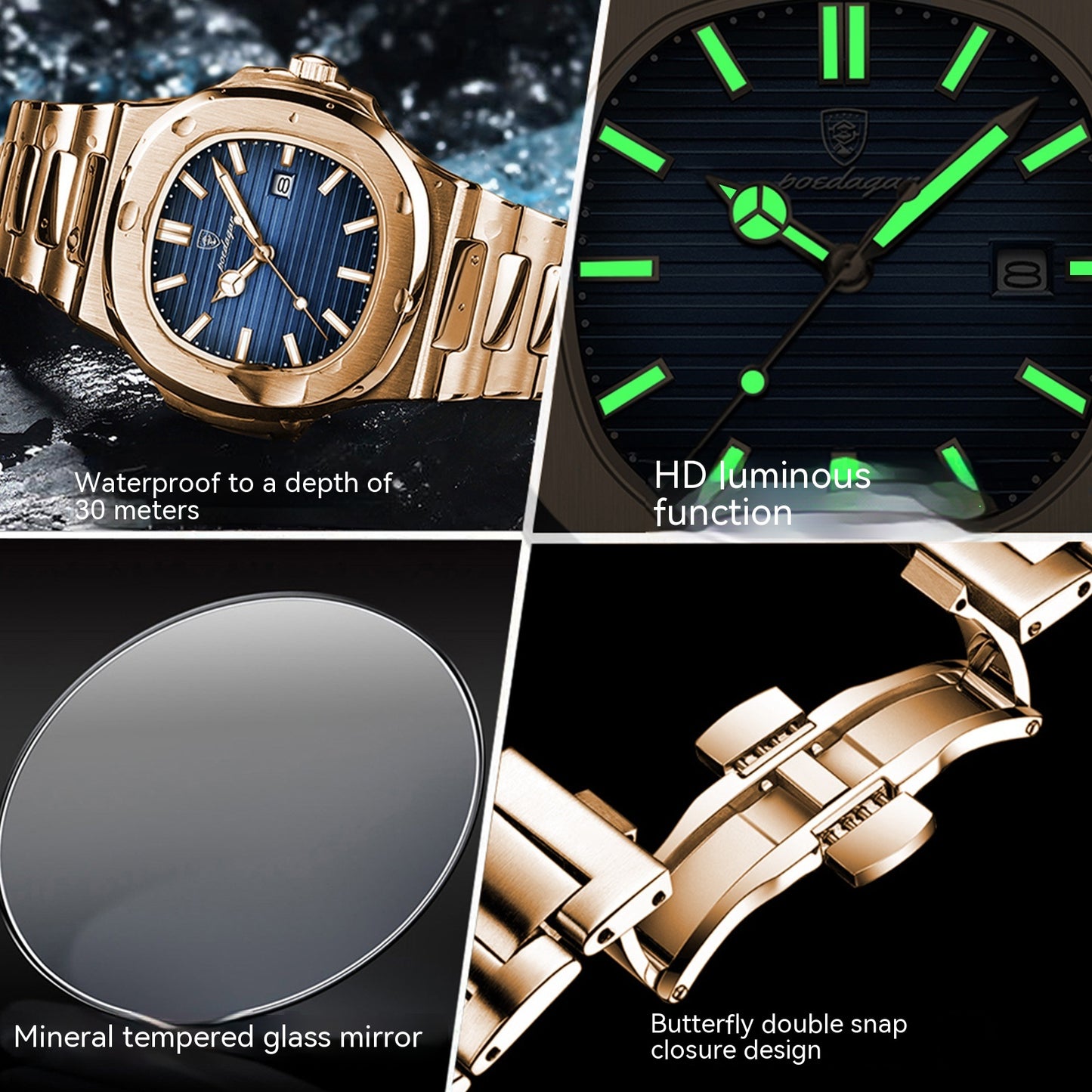 Geneva classic watch clasp detail
