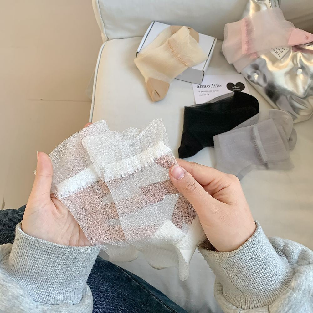 Glass fiber thin socks detail