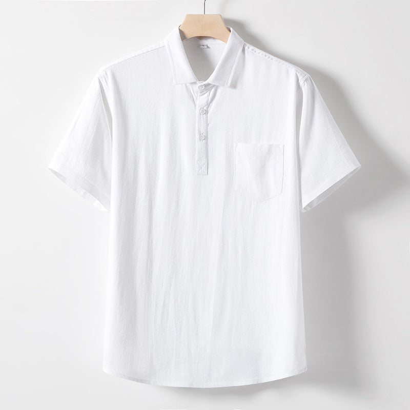 Premium Casablanca linen polo lifestyle styled