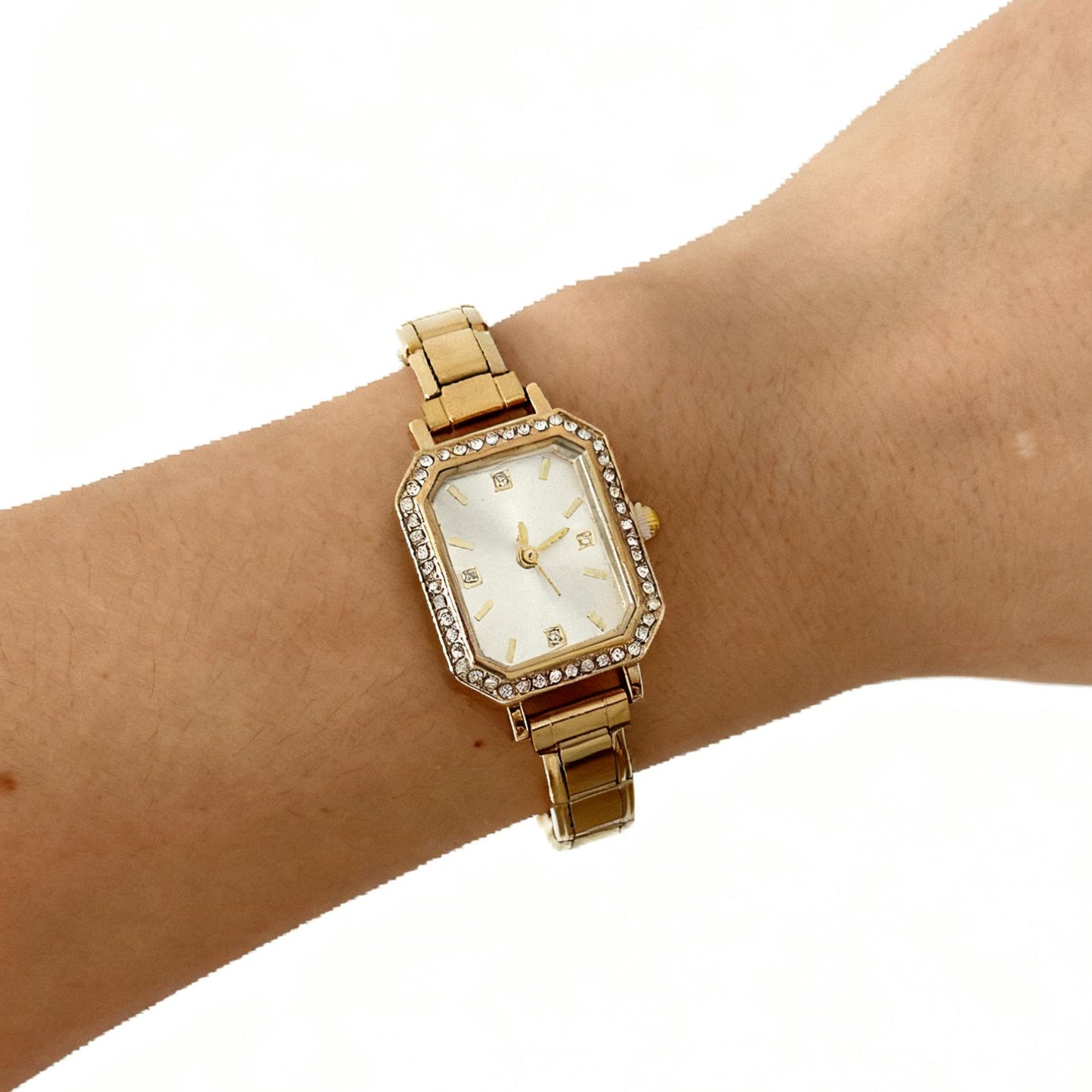 Diamond-embellished watch alternate color