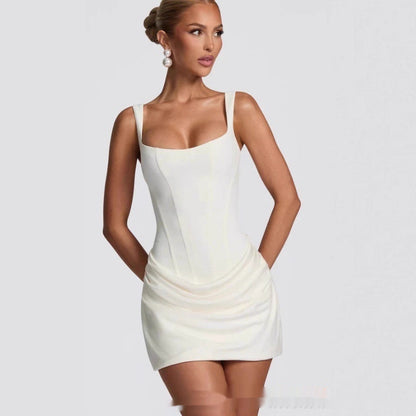 Corset summer party dress back view