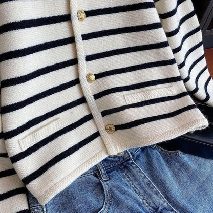 Women's premium striped wool vest color options