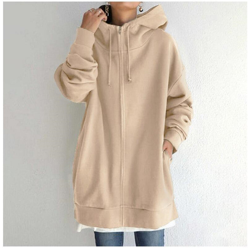 Oversized Hooded Zip Style