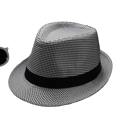 Houndstooth sun hat main view