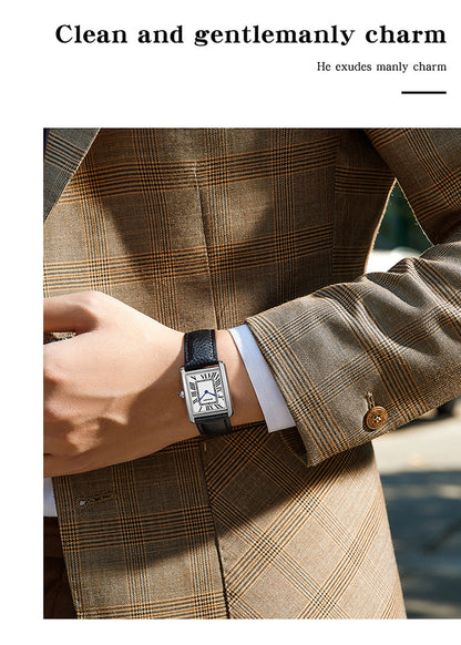 Roman scale couple watch on wrist lifestyle