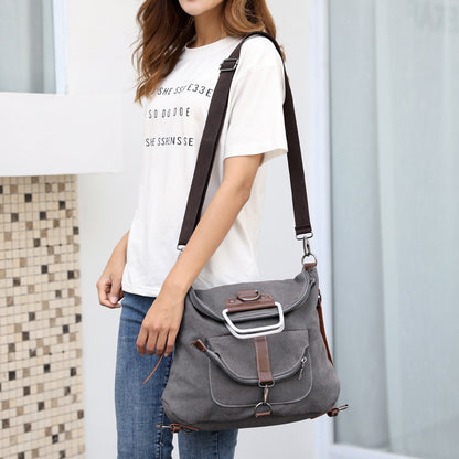 Canvas backpack women bag lifestyle