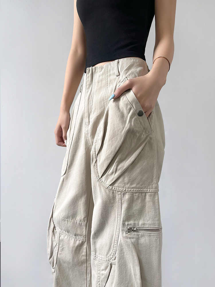 Wide leg pocket overalls lifestyle