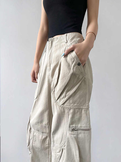 Wide leg pocket overalls lifestyle