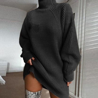 Turtleneck long sweater color options