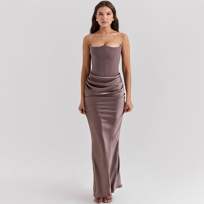 Tube top backless dress styled