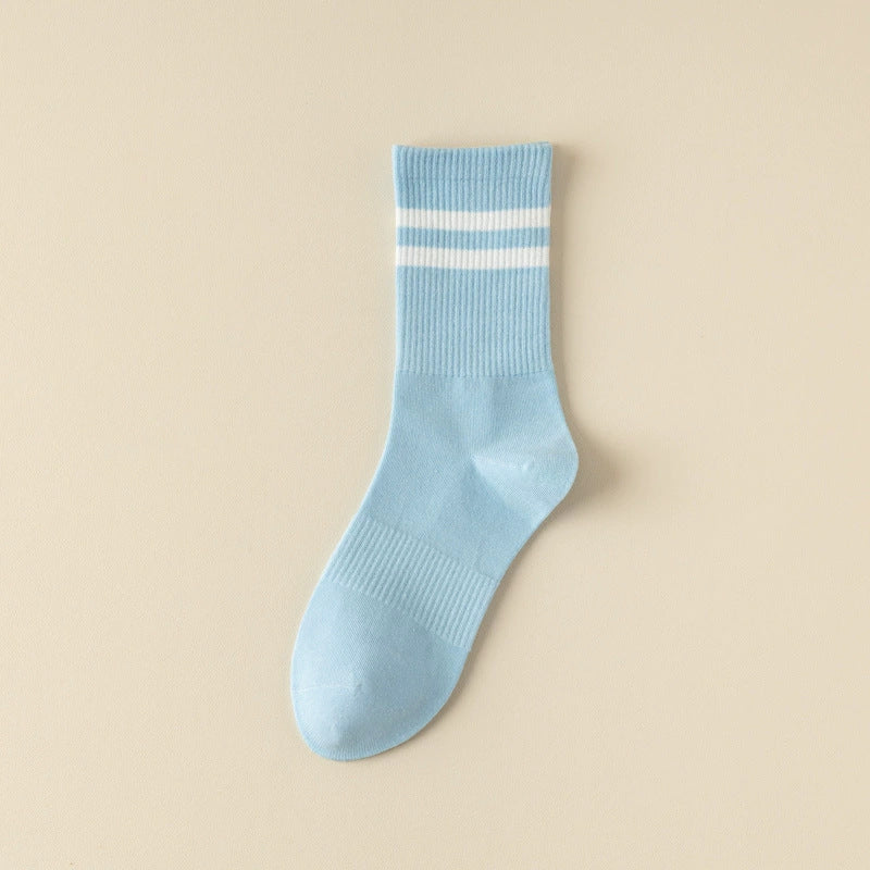White stripe running socks color options
