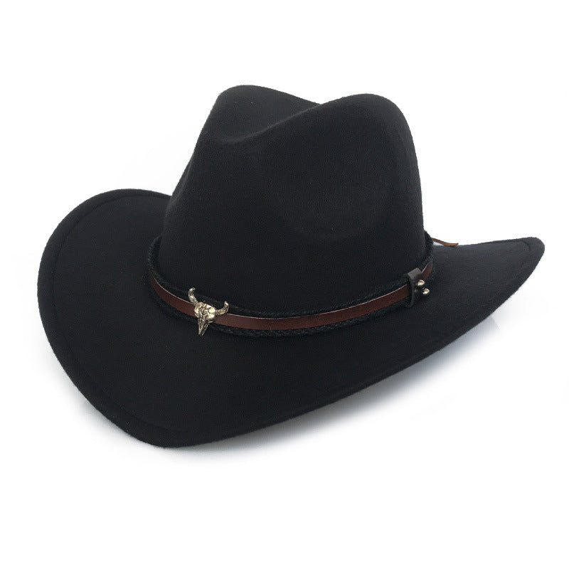 Unisex wool jazz hat on model