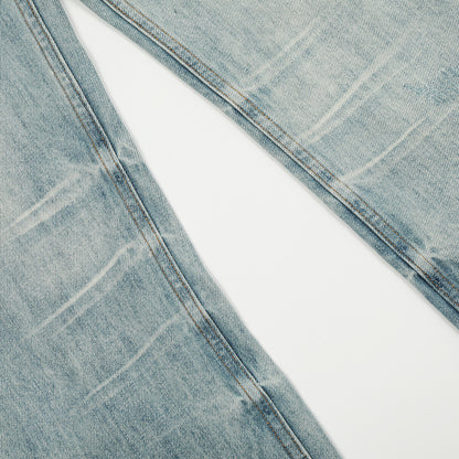Men's vintage washed straight jeans color options