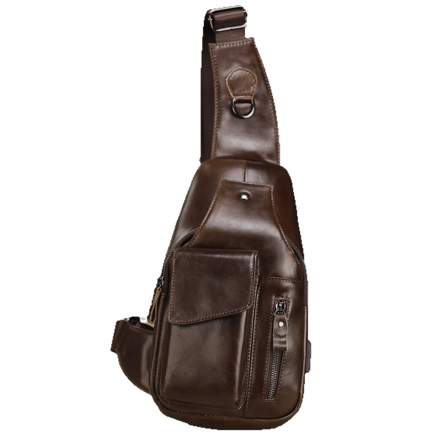 Genuine leather vintage crossbody main view