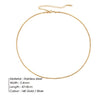 Serene sleek chain necklace minimalist stainless steel jewellery