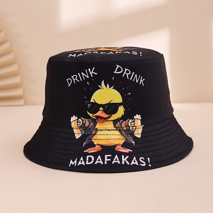 Unisex yellow duck hat side view