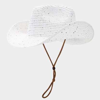 Sequin Panama Straw Hat