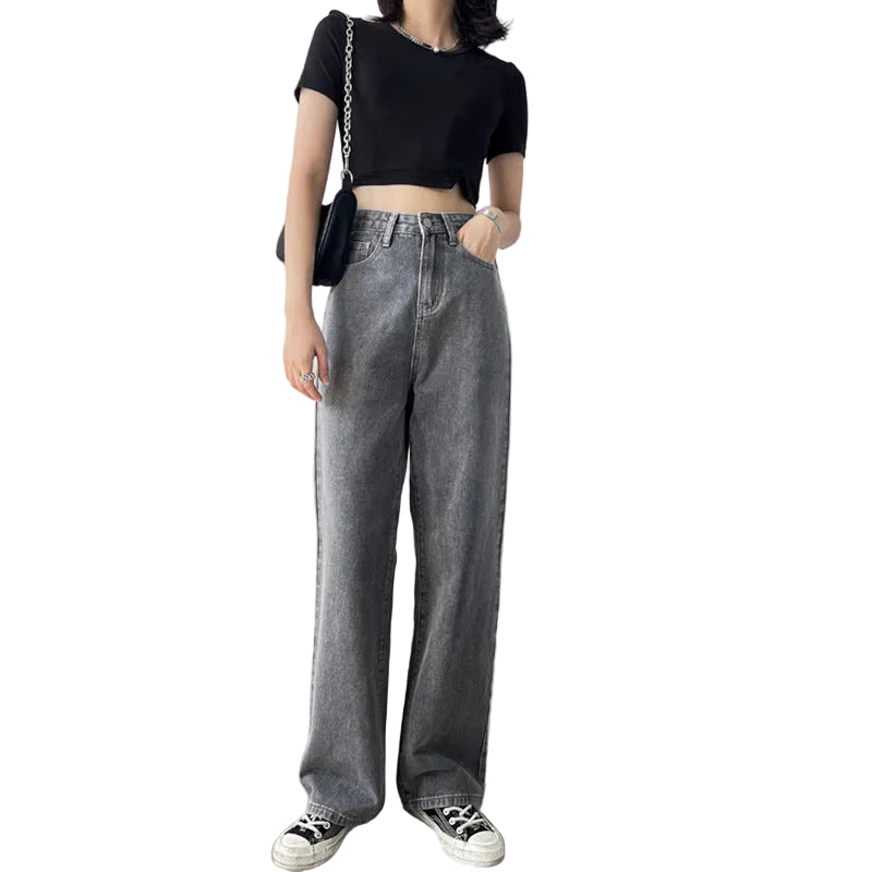 Women's vintage high rise jeans casual denim