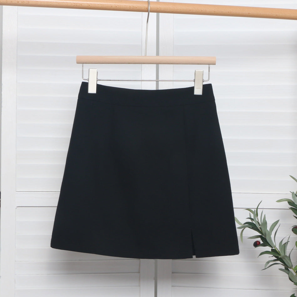 Women's Oxford straight mini skirt alternate color