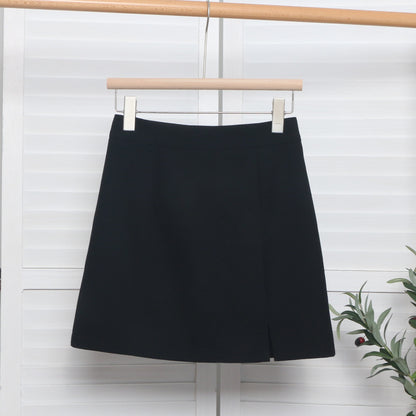 Women's Oxford straight mini skirt alternate color