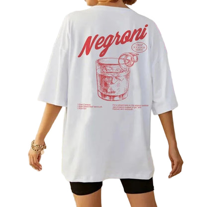 Retro cocktail graphic tee main view