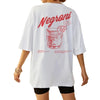 Retro cocktail graphic tee main view