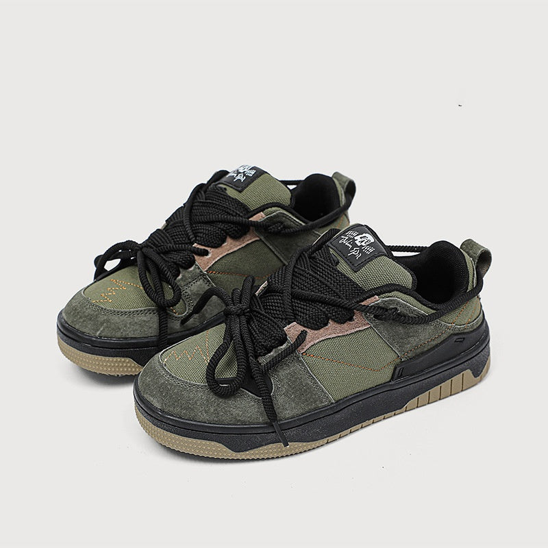 Retro heavy industry sneakers pair view
