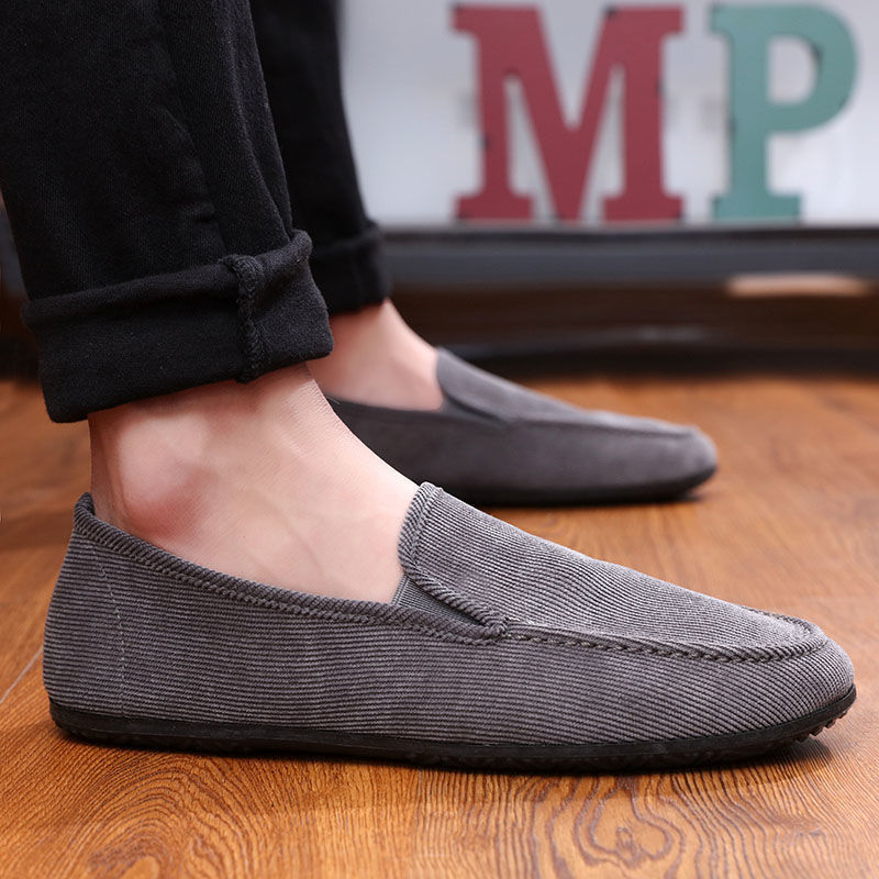 Premium suede loafer black sole lifestyle