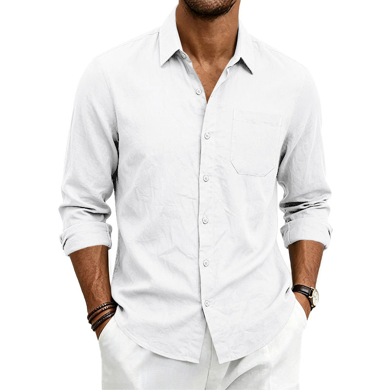 Mayfair linen shirt back view