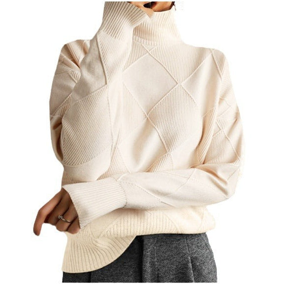 High collar warm sweater main view