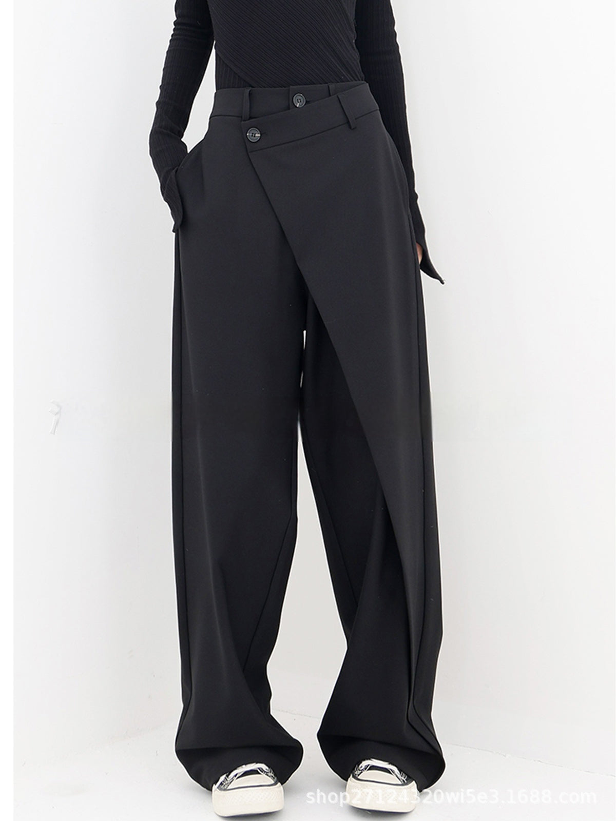 Irregular wide leg pants color options