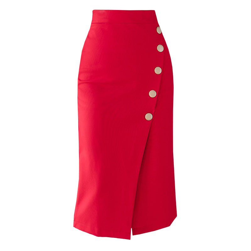 Korean office skirt back view