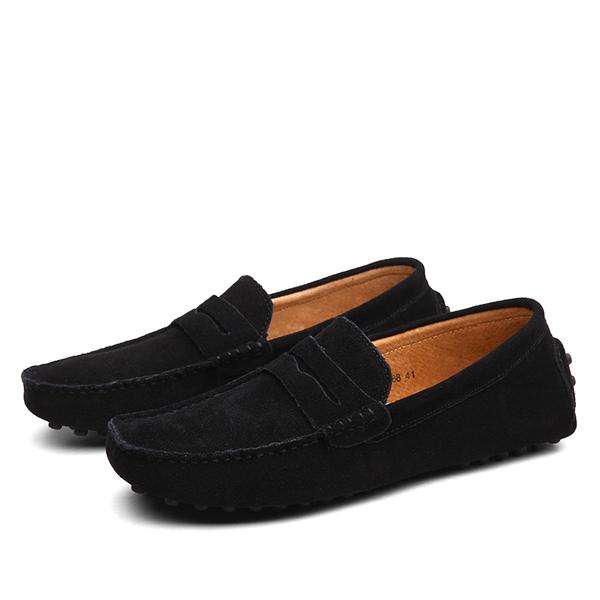 Men's suede driver loafers sole view