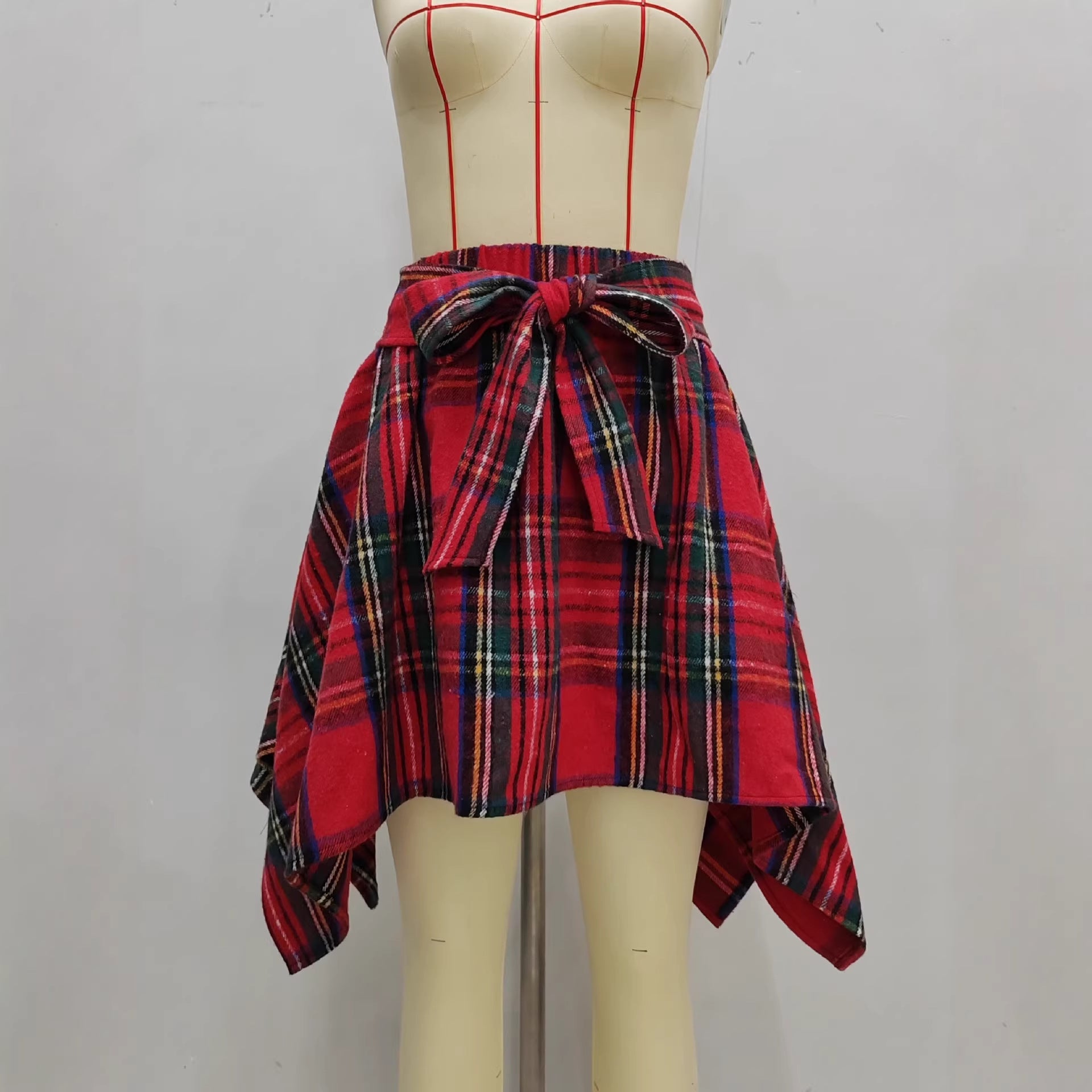 Women's asymmetrical hem skirt color options