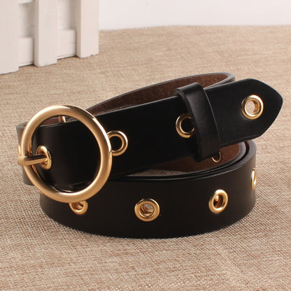 Classic buckle no-hole belt buckle detail
