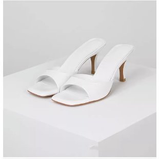 Women's high heel slippers pair view
