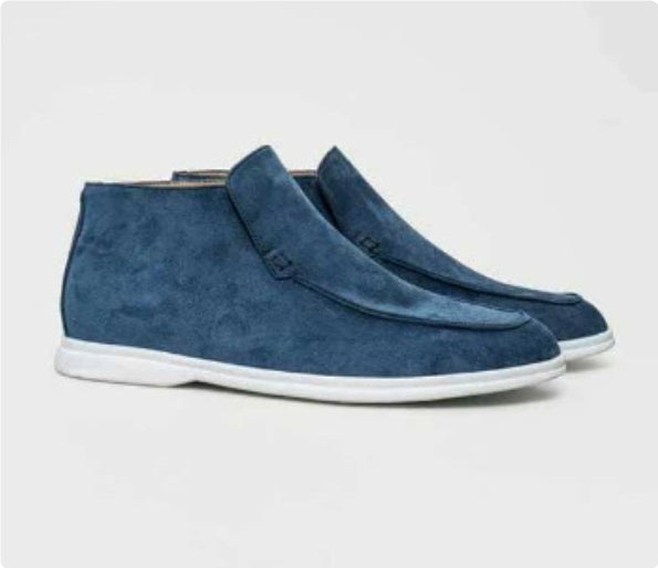 Men's premium high suede loafer lifestyle