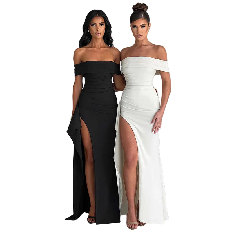 Slim split sleeveless dress main view