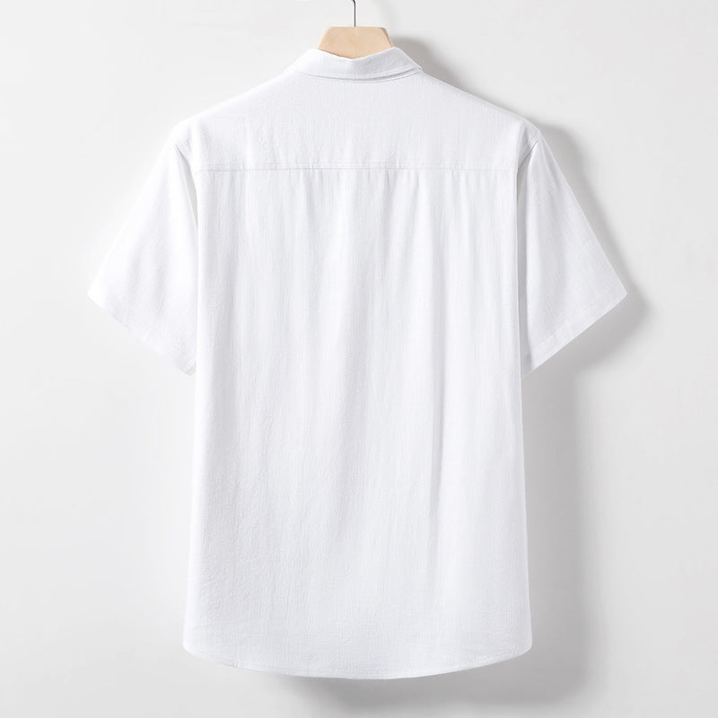 Premium Casablanca linen polo back view