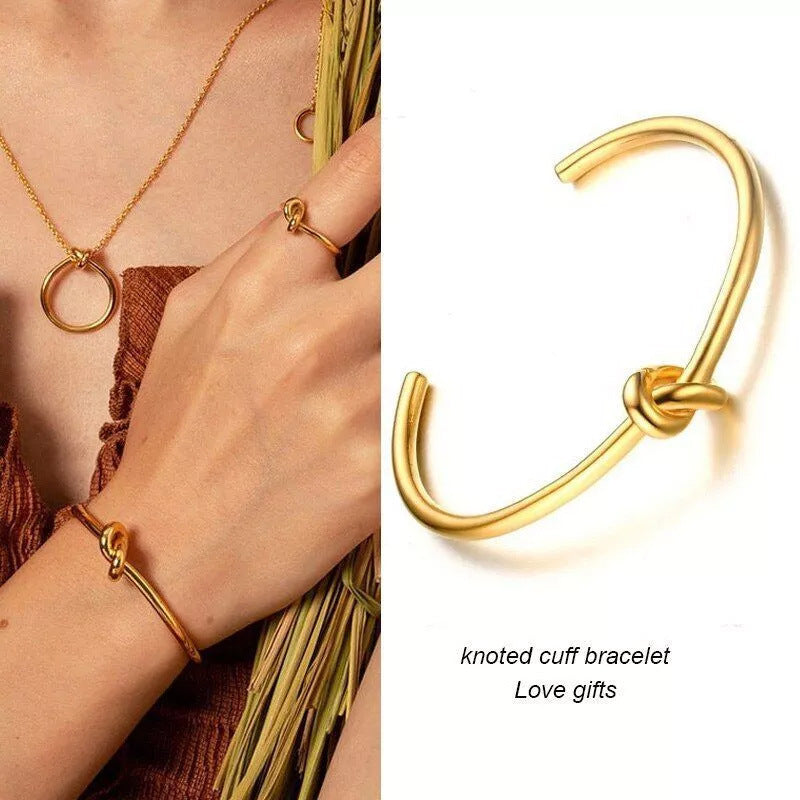 Eternity knot bracelet on wrist lifestyle