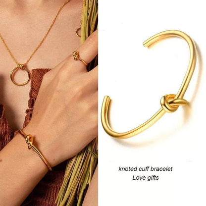 Eternity knot bracelet on wrist lifestyle