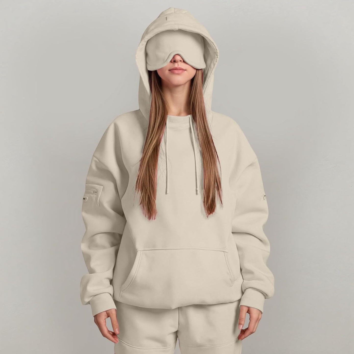 Solid hooded top side view